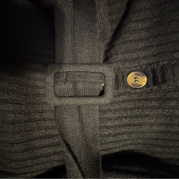 NWT Fashion Nova Analissa Sweater Mini Dress - Black V-Neck Sweater Dress - Picture 6 of 7